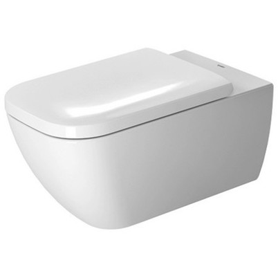 Duravit Happy D.2 Wand-WC - Tiefspüler, spülrandlos, weiß mit WonderGliss (25500900001)