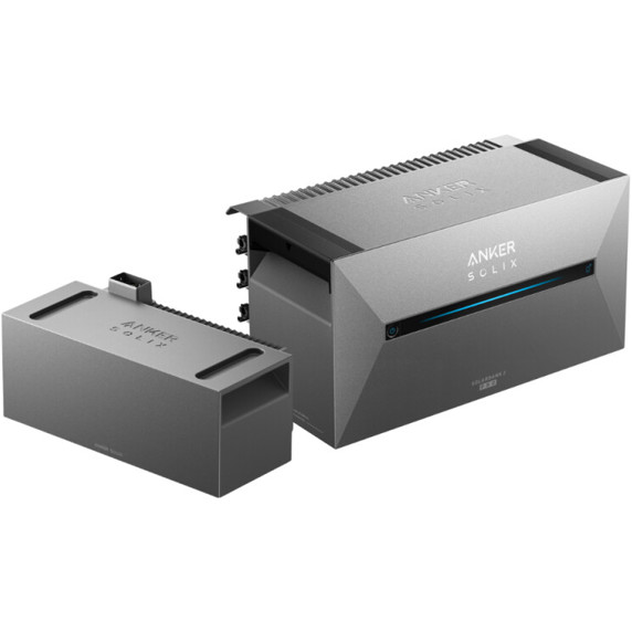 Anker SOLIX Solarbank 2 E1600 Pro mit BP1600 Erweiterungsbatterie - Hochleistungs-Stromspeicher für unterwegs