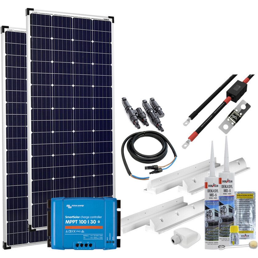 Offgridtec Premium+ XXL 400W 12V Solaranlage für Caravan mit SmartSolar MPPT 100/30 (014250-001)