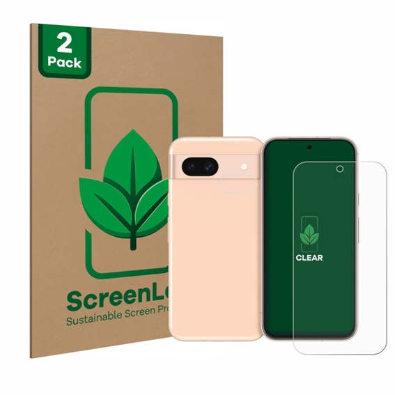 2 Stück Displayschutzfolie für Google Pixel 8a (Display + Kamera) - Nachhaltig verpackt | Transparent | Kratzfest