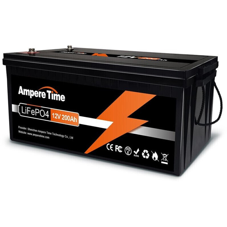 Ampere Time 12V 200Ah LiFePO4 Akku - 100A (Modell A12V200-100)