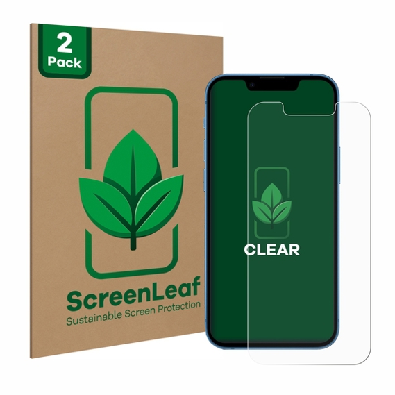 2 Stück Schutzfolie für Apple iPhone 13 mini - Nachhaltige, transparente und kratzfeste Displayschutz-Folie