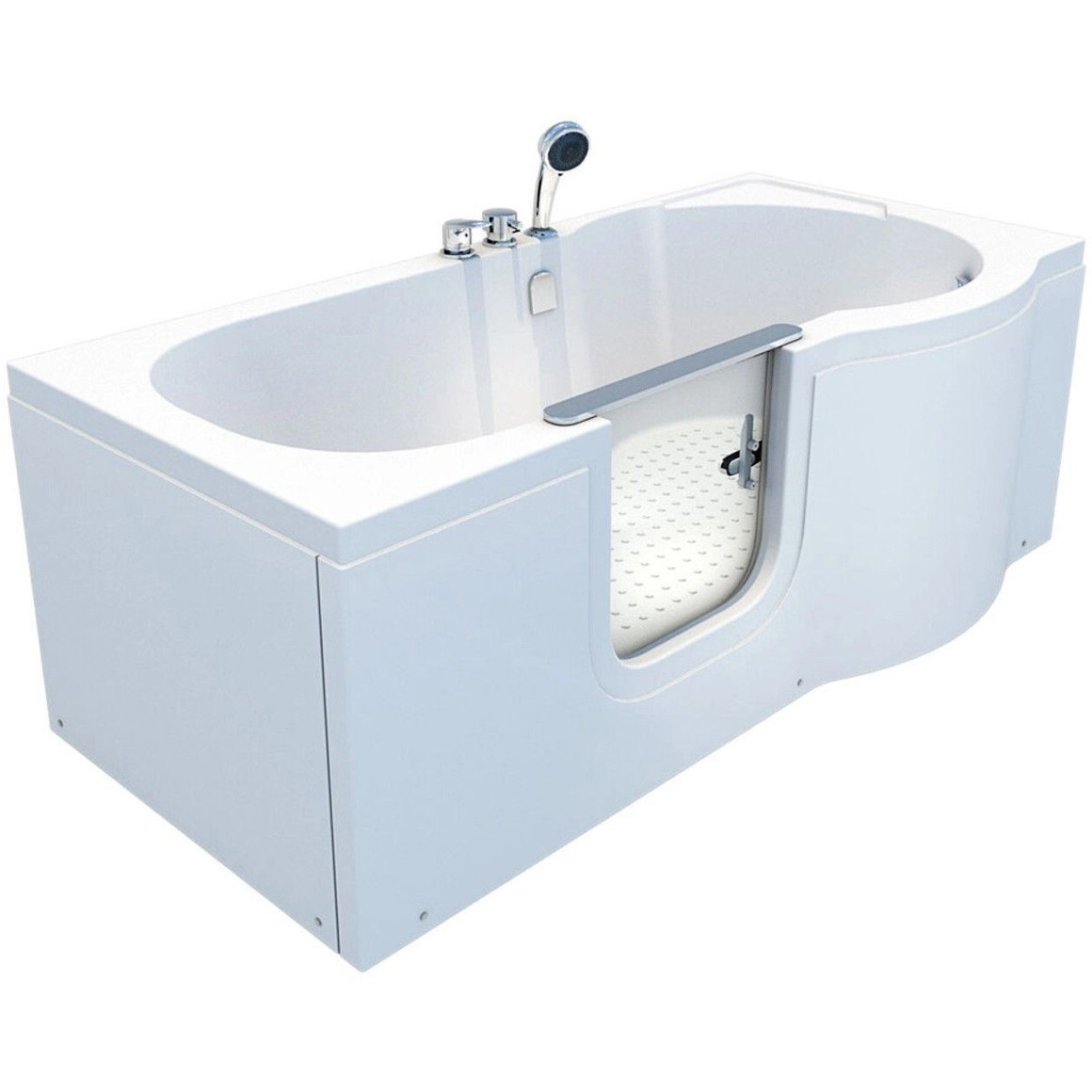 AcquaVapore Seniorenwanne S12-L mit Tür - Badewanne 170x85cm