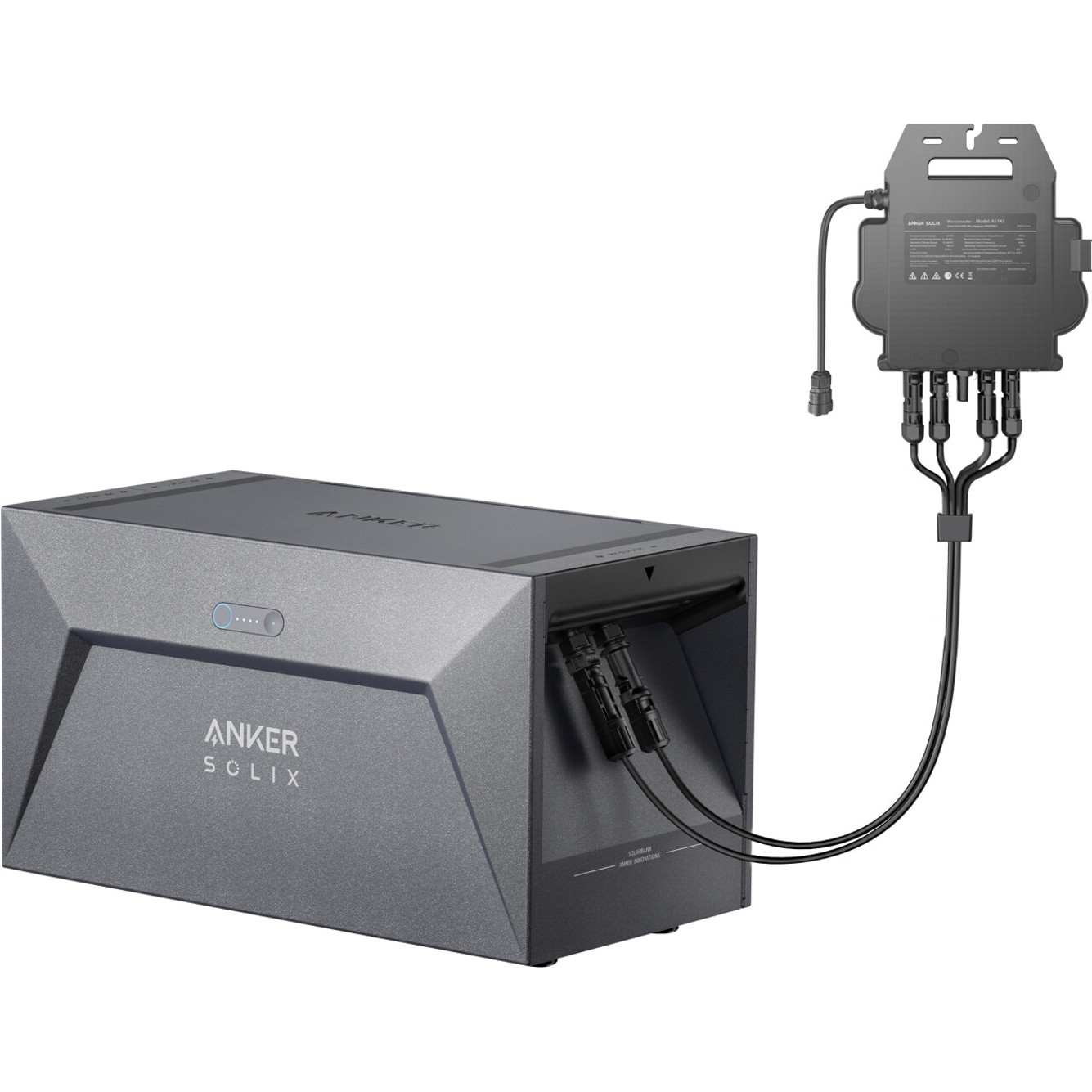 Anker SOLIX E1600 Solarbank mit MI80 Mikroinverter - Leistungsstarker Stromspeicher für Unterwegs