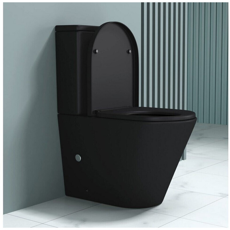 Doporro Design Wand-WC - Matt Schwarz - Modernes Standmodell