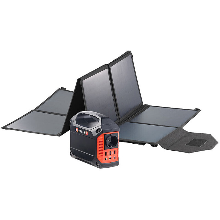 Revolt Solar-Konverter mit 42 Ah Powerbank & 100W faltbarem Solarpanel (NX-2745-919)
