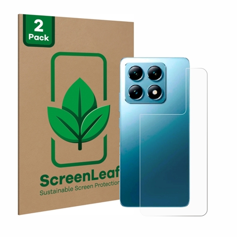 2 Stück Rückseitige Displayschutzfolie für Xiaomi 14T - Kratzfest & Transparente Schutzfolie | Nachhaltig Verpackt