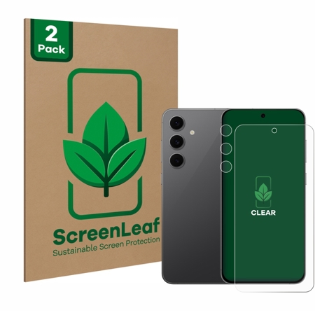 2 Stück Hochwertige Schutzfolie für Samsung Galaxy S24 FE - Transparent und Kratzfest, Display- und Kameraschutz, Nachhaltig verpackt