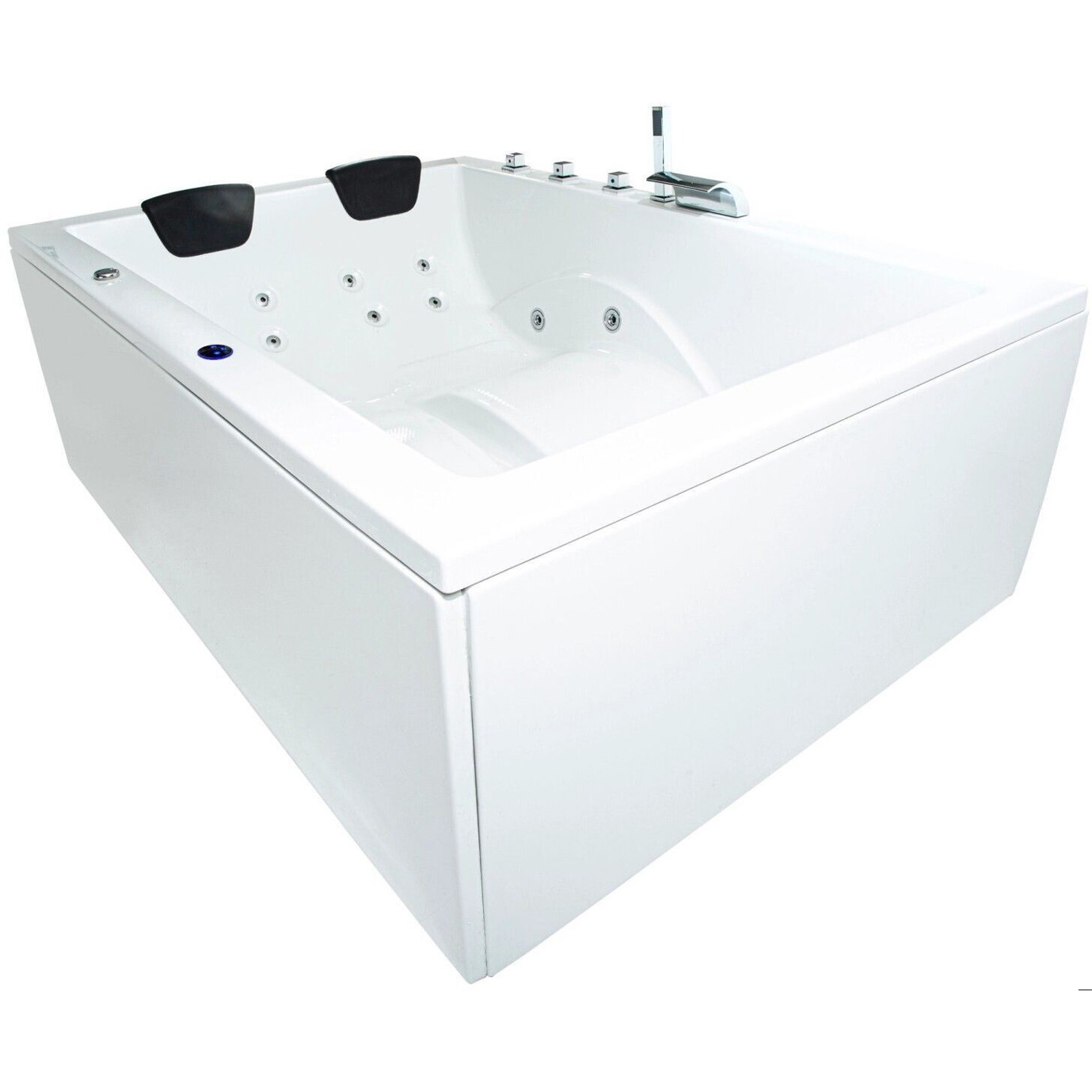 Basera XXL Wave Indoor Whirlpool Badewanne für 2 Personen – 180x130 cm