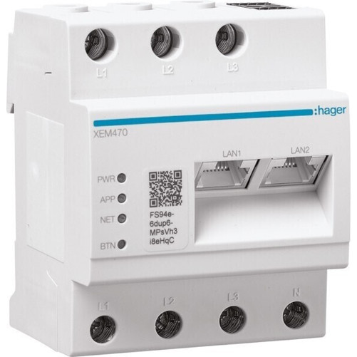 Hager Energiemanagement Controller Flow R2 - Smarte Photovoltaik-Anlagenüberwachung (XEM470)